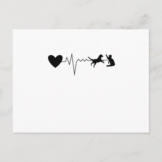 Vet Veterinarian Heartbeat Pulse Postcard (Front)