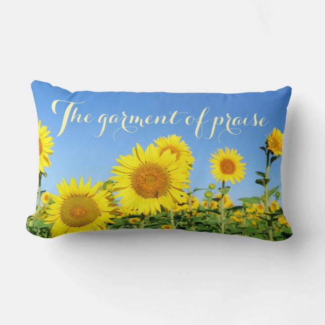 Vêtement de louange Ésaïe 61:3 Bible Verse Coussin (Recto)
