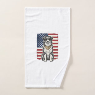Vêtement vintage chien patriotique drapeau américa