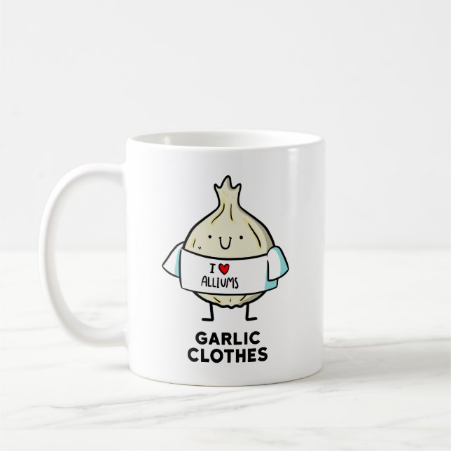 Vêtements à l'ail Cute Allium Pun Mug (Gauche)