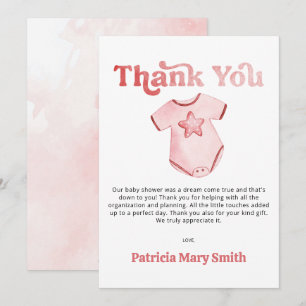 Vêtements de bébé Baby shower rose fille Carte de