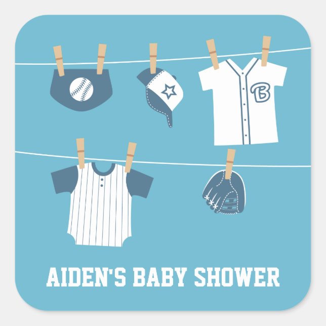 Vêtements de sport mignons Stickers Baby shower de (Devant)