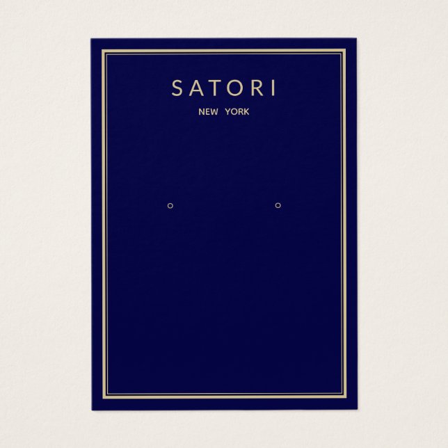 Vêtements d'oreille à la frontière bleu or Marine (Devant)