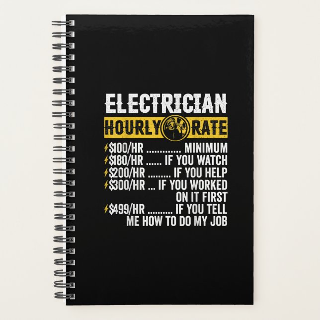 Vêtements Électricien Drôle, Taux Horaire Hommes (Devant)