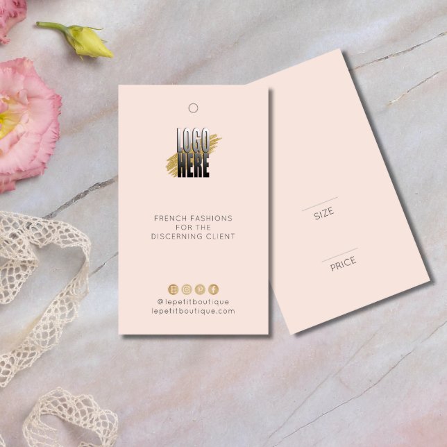 Vêtements modernes Blush étiquette de prix avec lo (Créateur téléchargé)