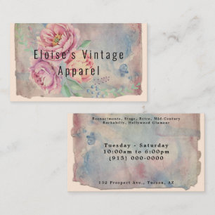 Vêtements vintages Carte de visite 3,5 po x 2,0 p