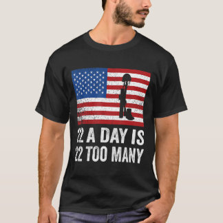 Veteran 22 Day Suicide Awareness PTSD Veteran Live T-Shirt