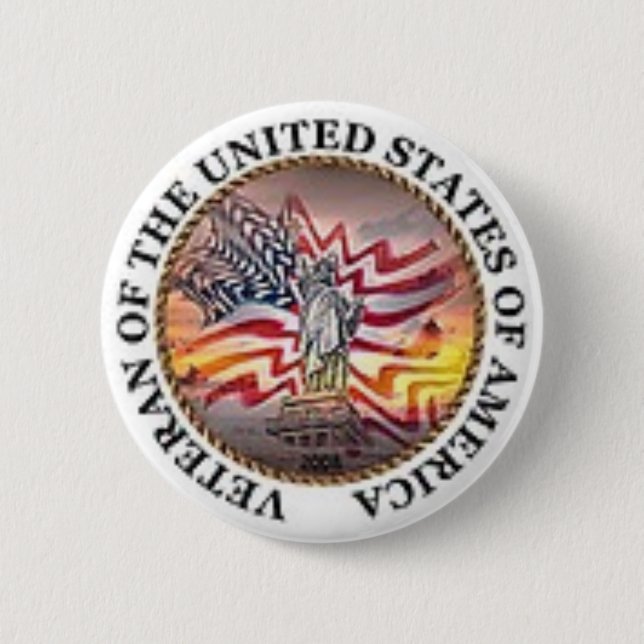Veteran 2 Inch Round Button (Front)