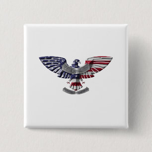 Veteran American Eagle “Proud To Have Served” 2 Inch Square Button