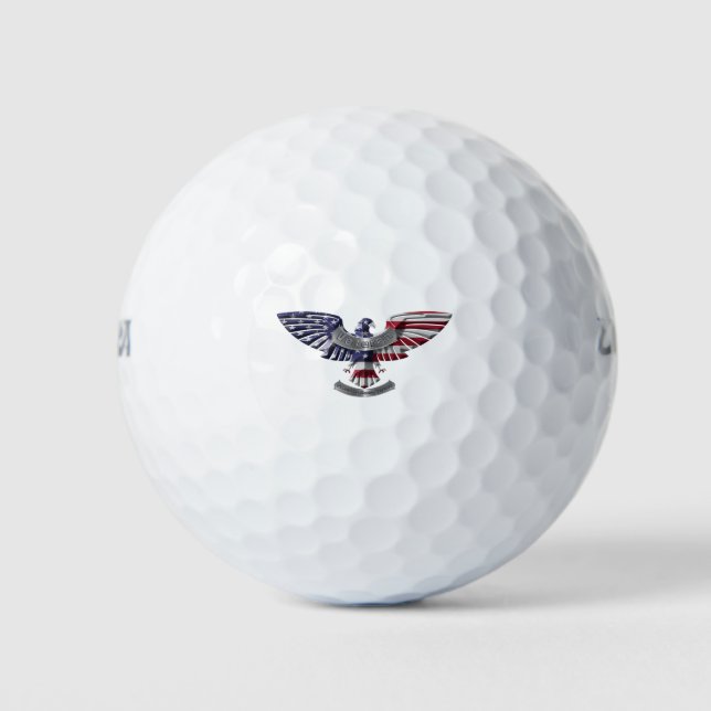 Veteran American Eagle “Proud To Have Served” Golf Balls (Front)