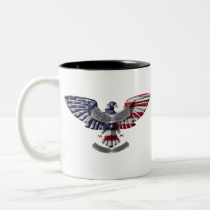 Veteran American Eagle “Proud To Have Served” Two-Tone Coffee Mug