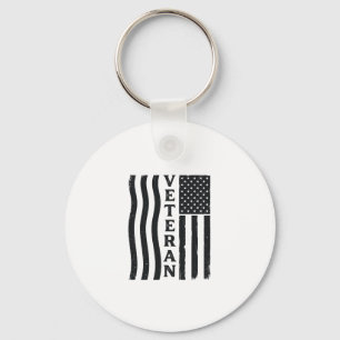 Veteran American Flag Vintage Vector Shirt Design_ Keychain