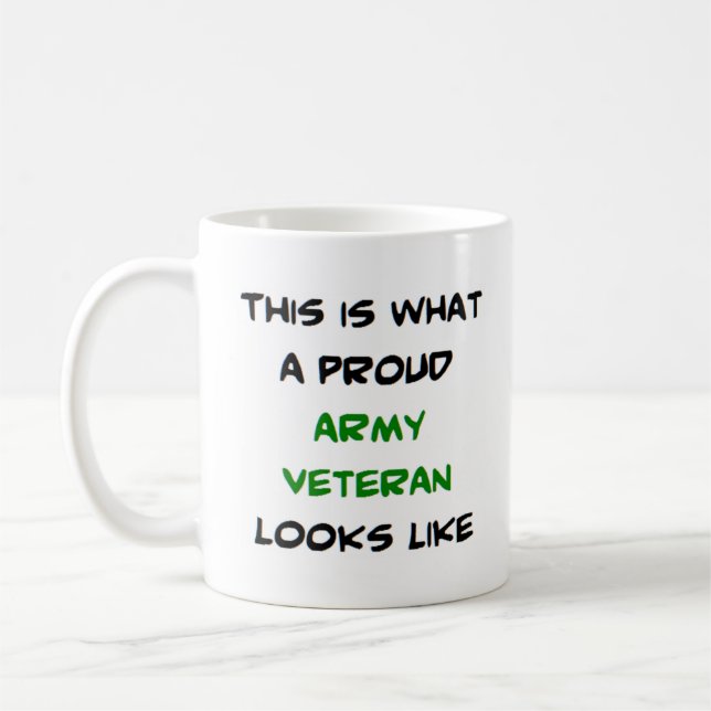 veteran, army coffee mug (Left)