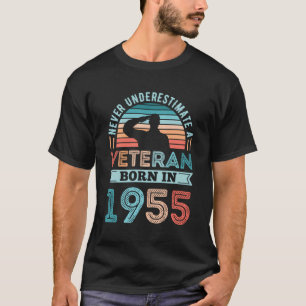 Veteran Born In 1955 70Th Birthday Military Gifts T-Shirt