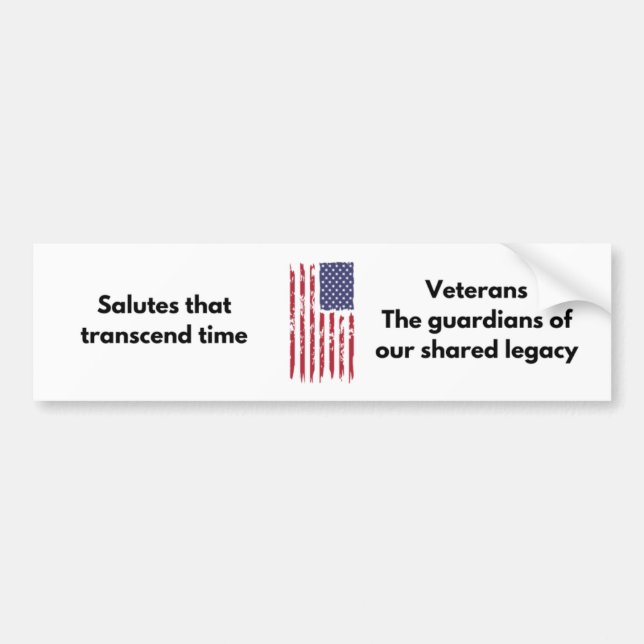 Veteran Bumper Sticker - Shared Legacy (Front)