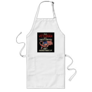 Veteran Cancer Survivor Don't Underestimate Me Long Apron