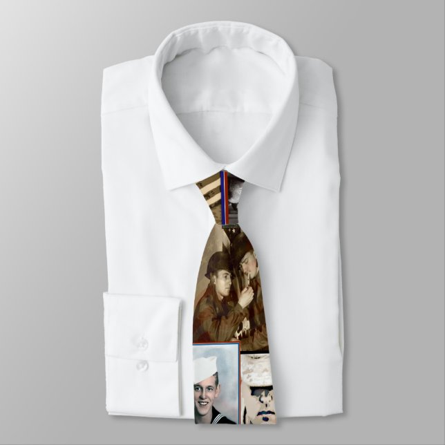 Veteran Collage Veterans Day Tie - Thanks a lot! (Tied)