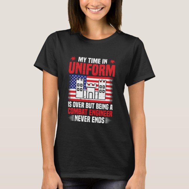 Veteran Corps of Engineers Uniform Combat Engineer T-Shirt (Front)
