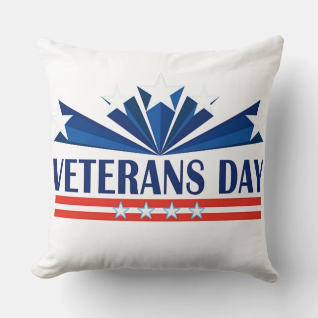 Veteran day  throw pillow (Front)
