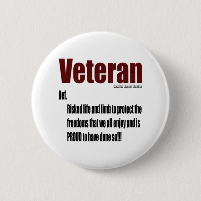 Veteran Definition 2 Inch Round Button (Front)