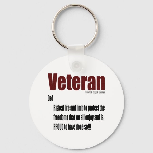 Veteran Definition Keychain (Front)
