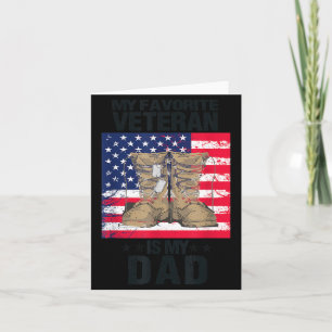 Veteran Father Favourite Veteran is Daddy Proud Card