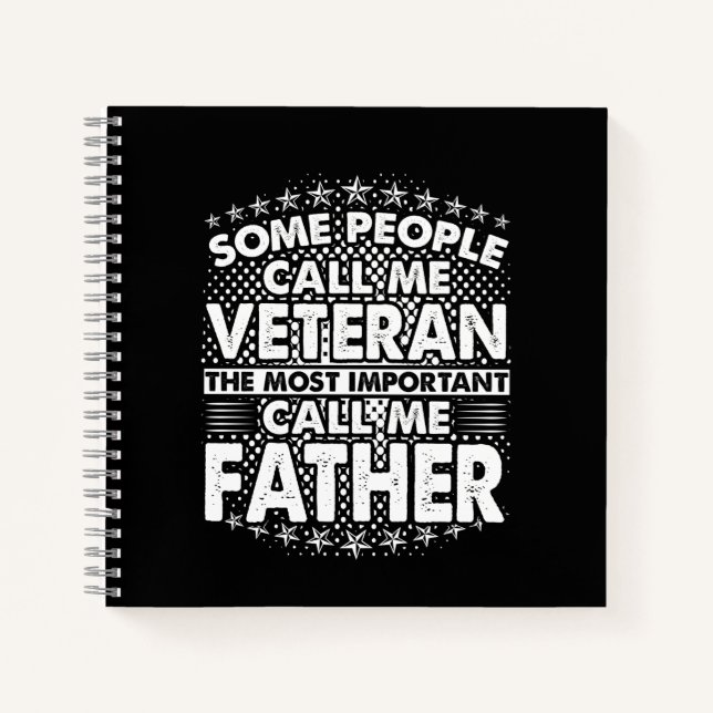 Veteran Father | Proud Military Tribute Notebook (Front)
