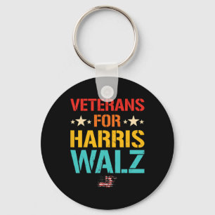 Veteran For Harris Wheimer Waltz Usa Flag  Keychain