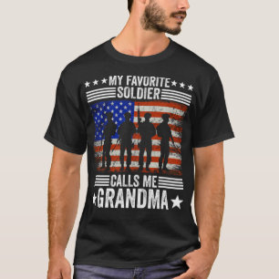 Veteran Grandma Soldier Granny Army Military frien T-Shirt