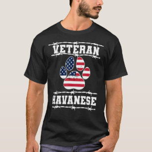 Veteran Havanese Retired Dog  Retirement Pets T-Shirt
