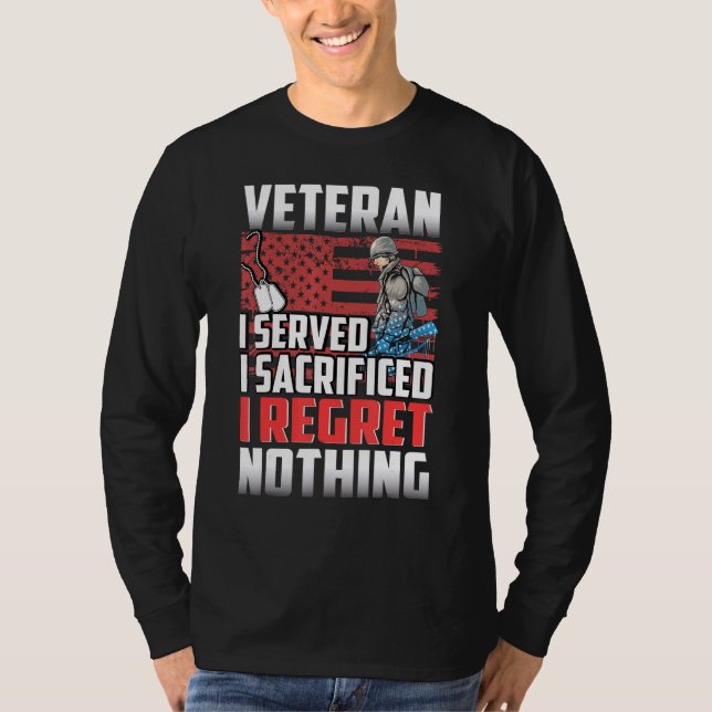 Veteran I Regret Nothing T-Shirt (Front)