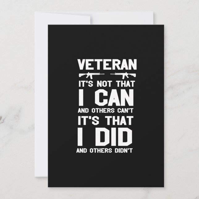 veteran it's not that i can and others can't it's holiday card (Front)