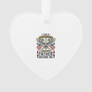 Veteran Like My Father Before Me Eagle Ornament