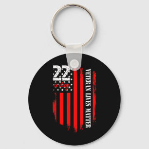 Veteran Lives Suicide Awareness Ptsd Veteran 22 Da Keychain