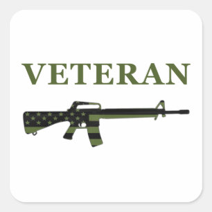 Veteran M16 Sticker Subdued