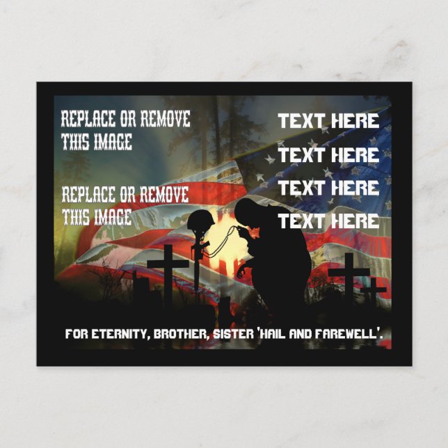 Veteran Memorial Vale of Tears Remembrance Postcard (Front)