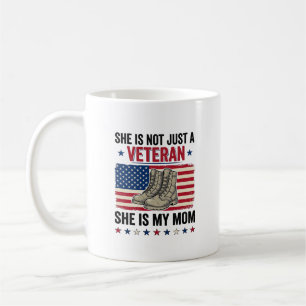 Veteran Mom Patriotic Military Boots Shirt Design_ Coffee Mug