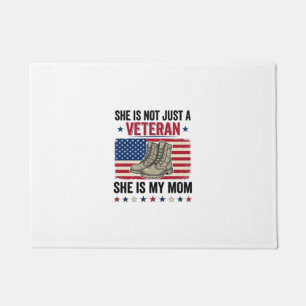 Veteran Mom Patriotic Military Boots Shirt Design_ Doormat