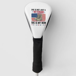 Veteran Mom Patriotic Military Boots Shirt Design_ Golf Head Cover