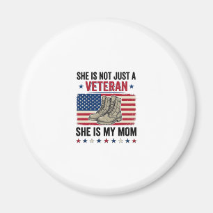 Veteran Mom Patriotic Military Boots Shirt Design_ Magnet