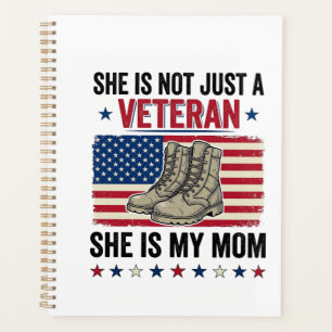 Veteran Mom Patriotic Military Boots Shirt Design_ Planner