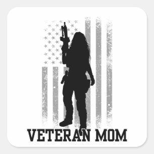 Veteran Mom Square Sticker