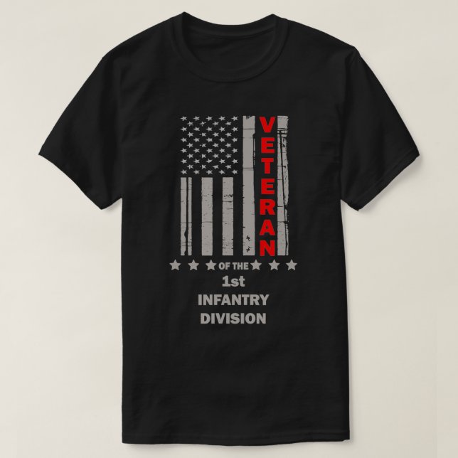 Veteran of the 1st Infantry Division  T-Shirt (Design Front)