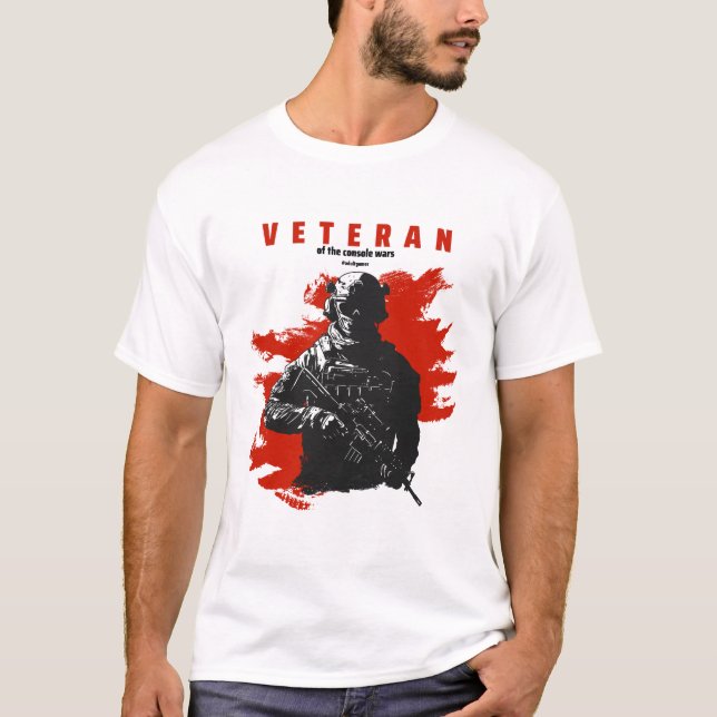Veteran of the Console Wars Adult Gamer T-Shirt (Front)