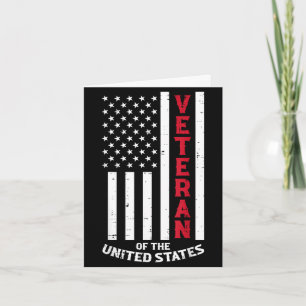 Veteran of the united states us flag memorial day  card