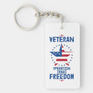 Veteran – Operation Iraqi Freedom   Patriotic Keychain