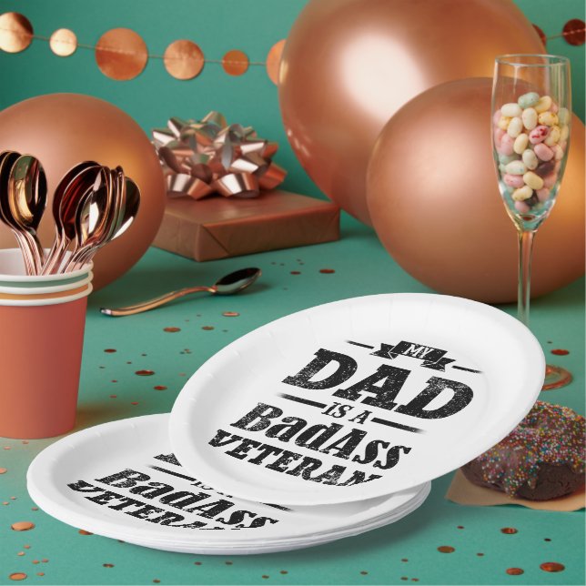 Veteran     paper plate (Multi)