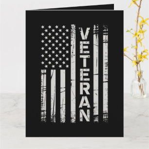 Veteran Patriotic U.S Army American Flag America Card