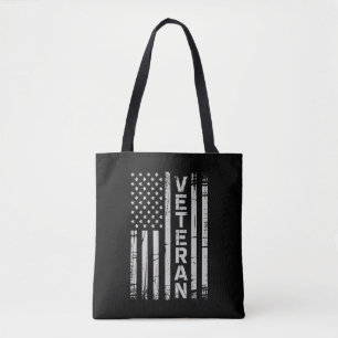 Veteran Patriotic U.S Army American Flag America Tote Bag