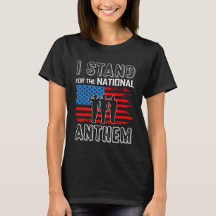Veteran Patriotic US Flag I Stand For The National T-Shirt